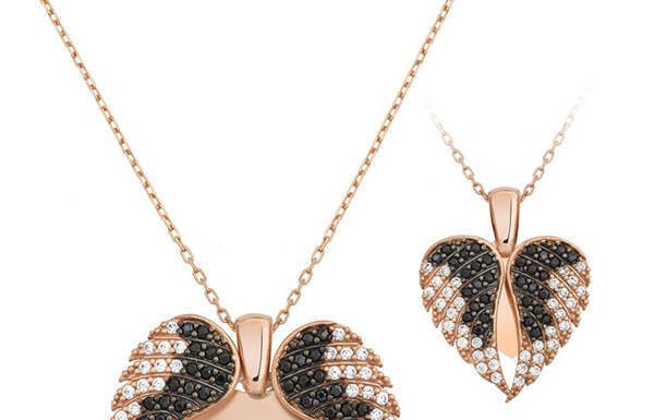 İsimli Melek Kanadı Kolye,Anneler Günü Hediyesi,Sevgililer Günü Hediyesi,Doğum Günü Hediyesi,Kalp Kolye,Melek Kanatlı Kolye,İsme Özel Kolye| Neşeli Süs Evim